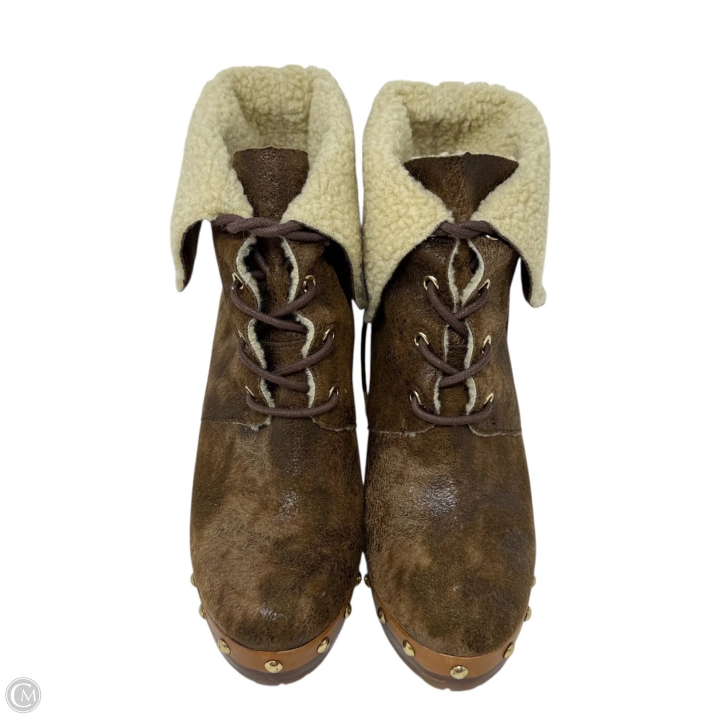 Lara Platform Booties By Michael By Michael Kors In Brown, Size: 7