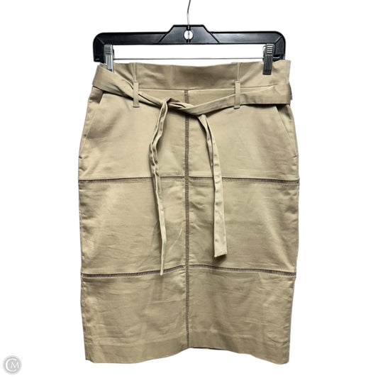 Skirt Midi By Banana Republic In Tan, Size: 6