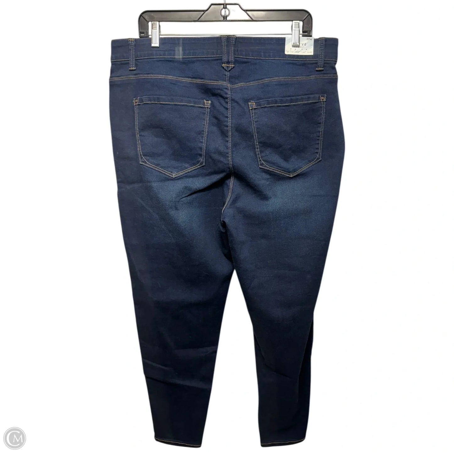 High Rise Skinny Jeans By Curve Appeal In Blue Denim, Size: 20