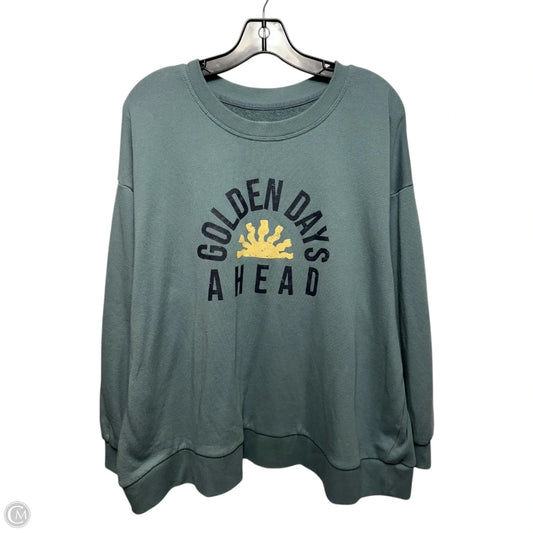 Sweatshirt Crewneck By C And C In Green, Size: 2x
