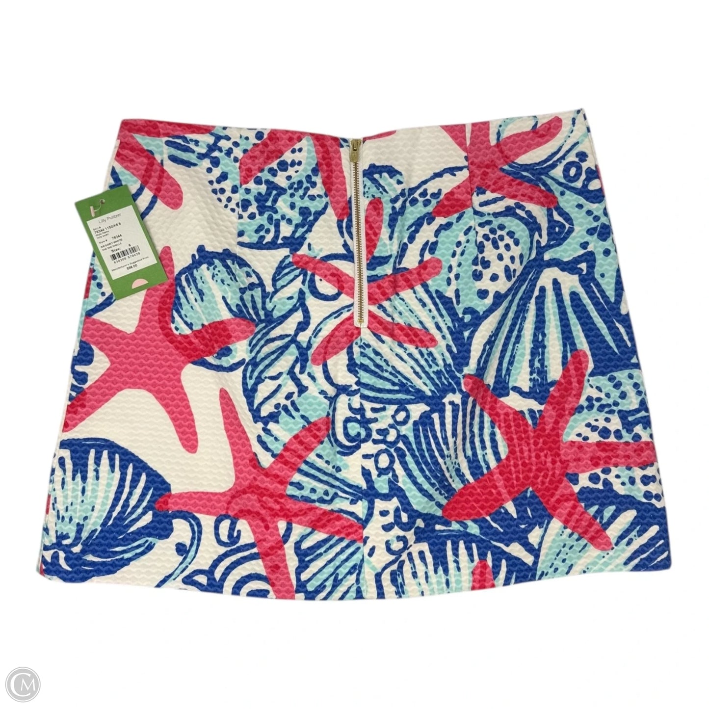 Tate Skirt Designer By Lilly Pulitzer In She Sells Seashells, Size: 6