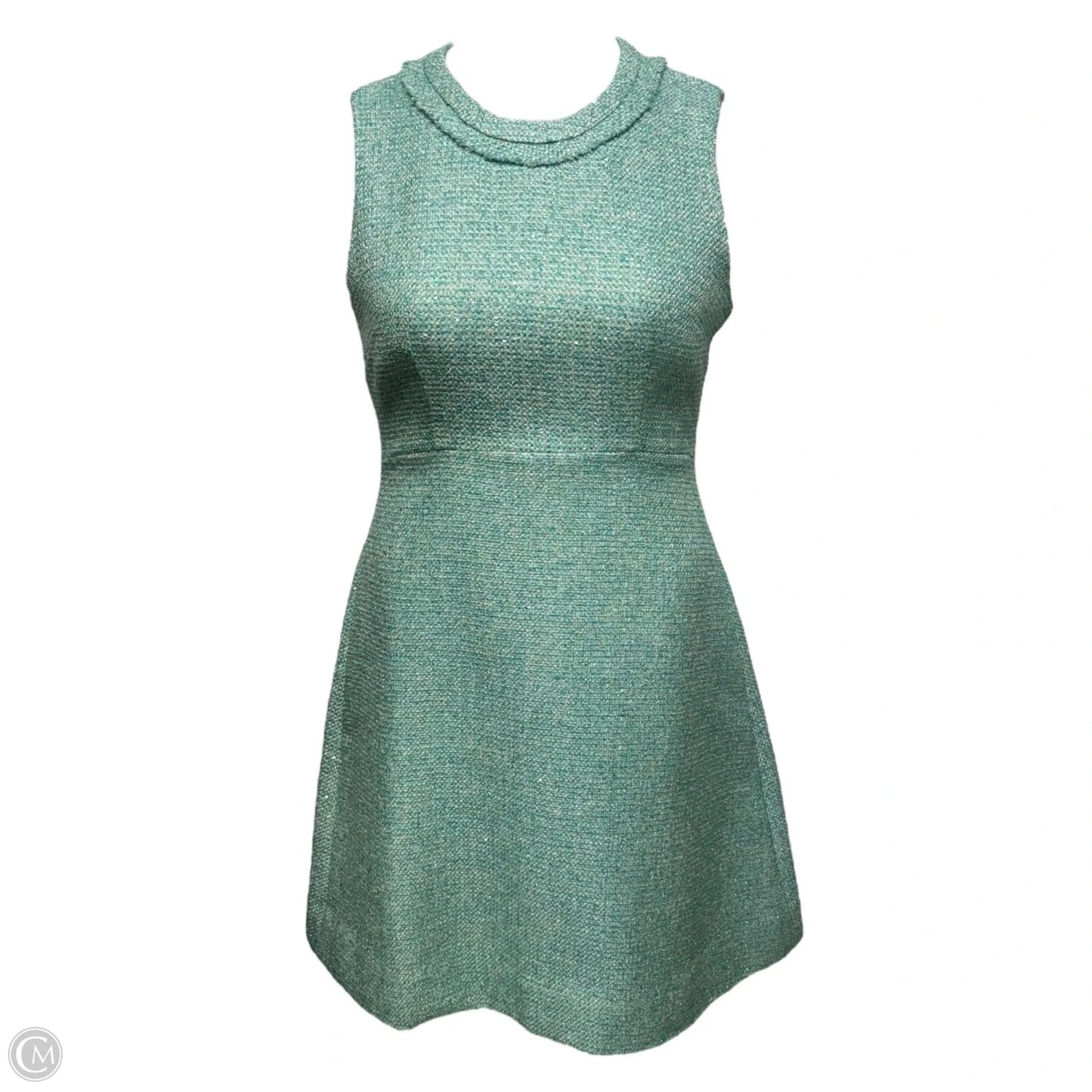 Terri Sequin Tweed SheathDress Designer By Kate Spade In Green, Size: 6
