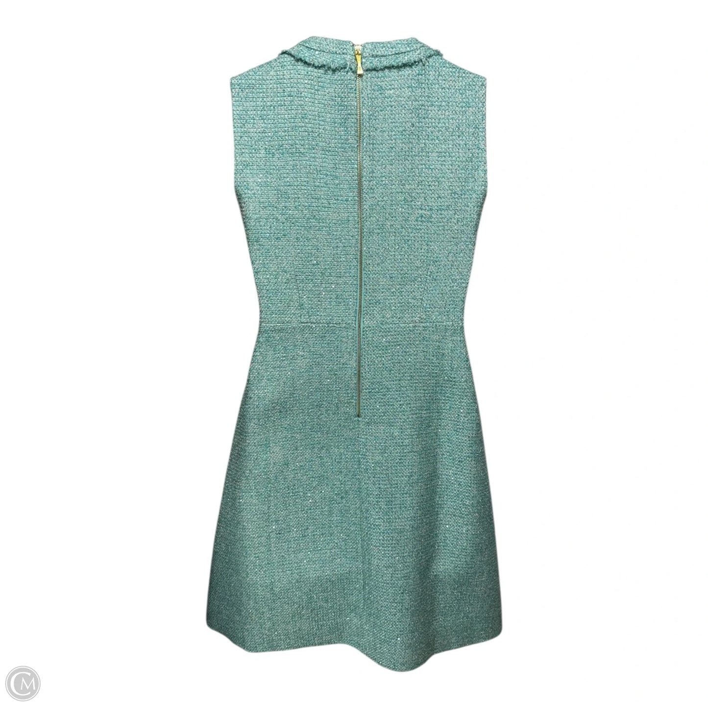 Terri Sequin Tweed SheathDress Designer By Kate Spade In Green, Size: 6