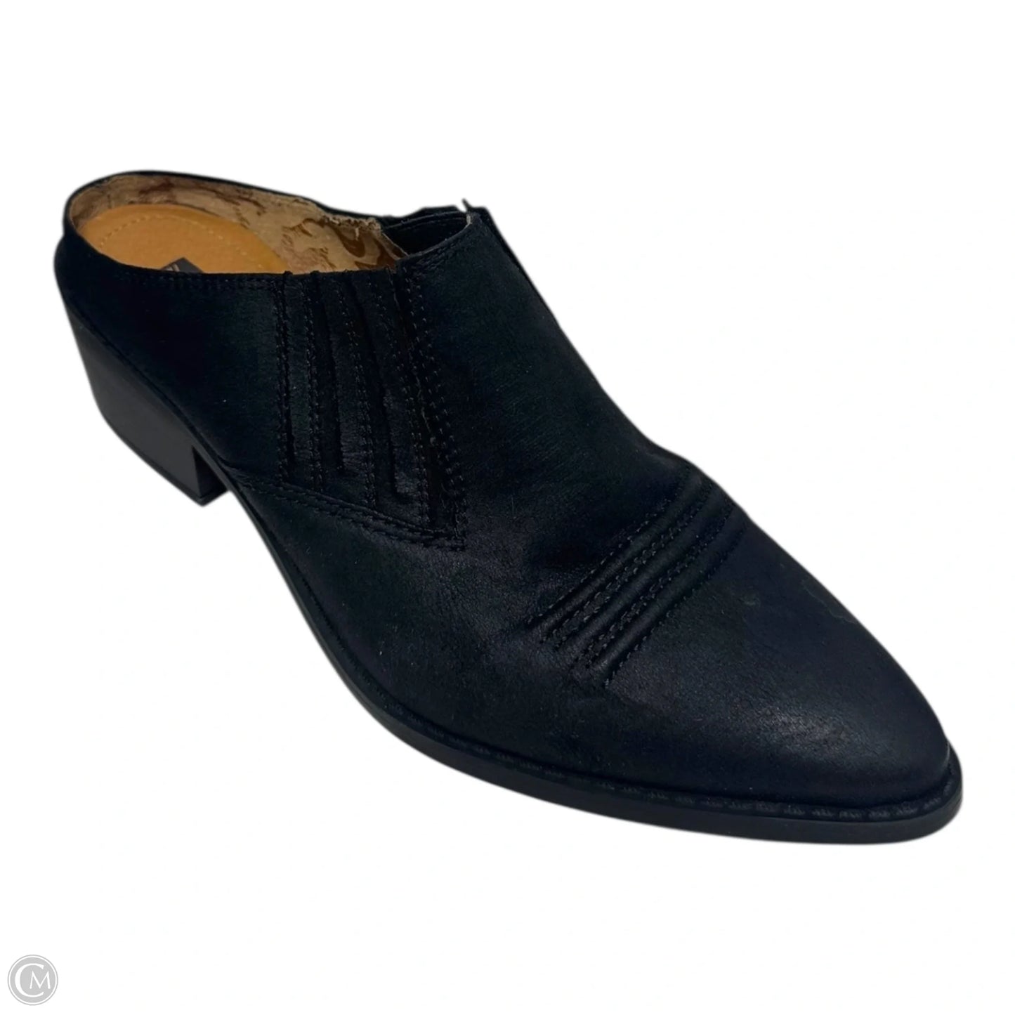 Western Mules Shoes Heels Block By White Mountain In Black, Size: 8