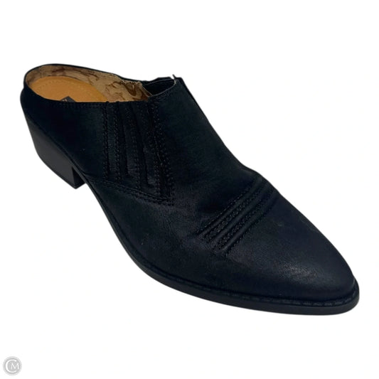 Western Mules Shoes Heels Block By White Mountain In Black, Size: 8