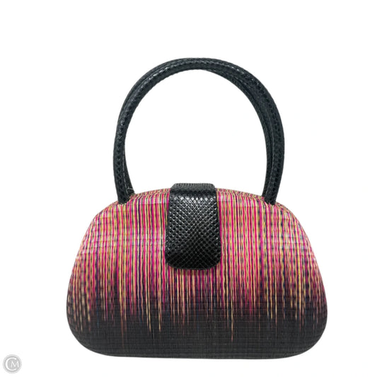 Fern Hardcase Woven Handbag By Bahay Bags, Size: Small