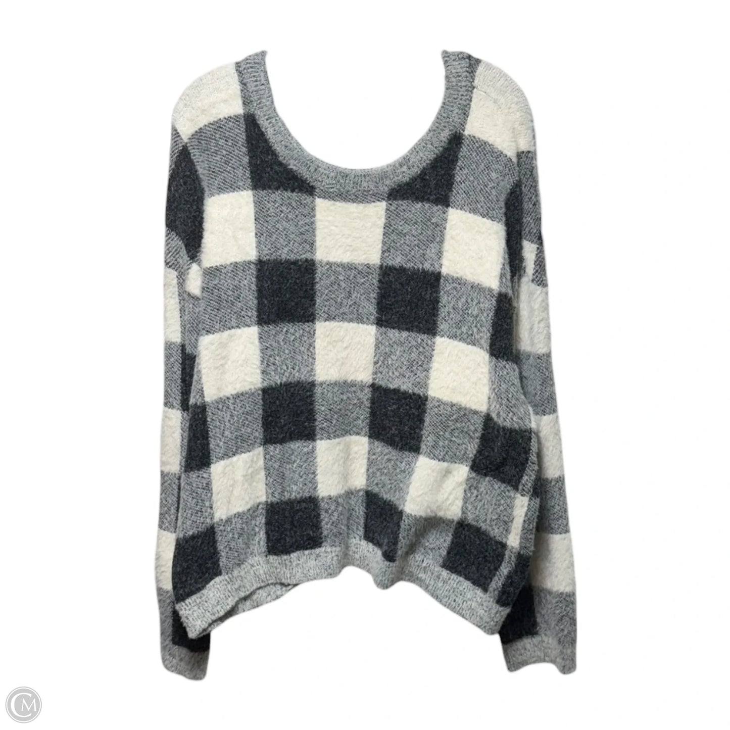 Sweater By Cyrus In Checkered Pattern, Size: L