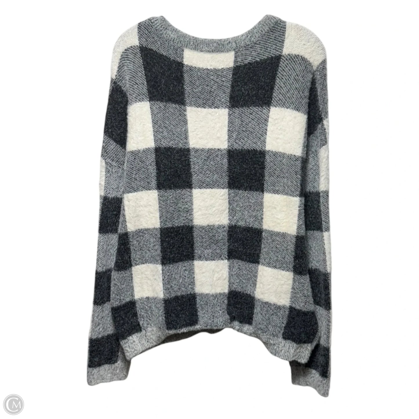 Sweater By Cyrus In Checkered Pattern, Size: L