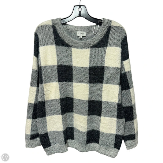 Eyelash Sweater By Cyrus In Checkered Pattern, Size: S