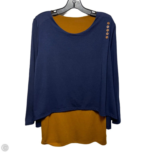 Layered Tunic Long Sleeve Unbranded In Multi-colored, Size: L