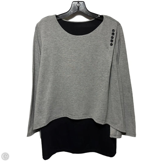 Layered Tunic Long Sleeve Unbranded In Multi-colored, Size: L