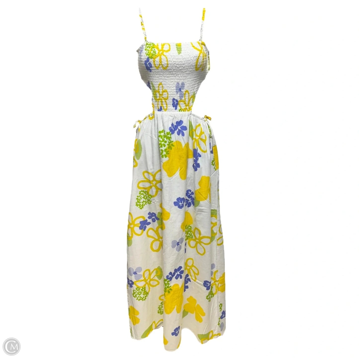 Smocked Open Back Dress Casual Maxi By Sabo In Floral Print, Size: Xs