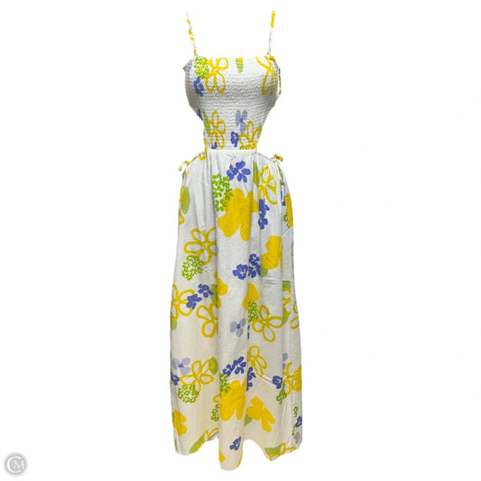 Smocked Open Back Dress Casual Maxi By Sabo In Floral Print, Size: Xs