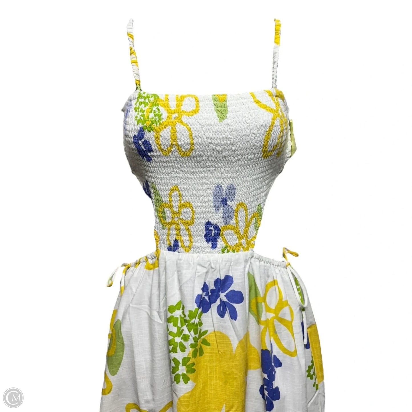 Smocked Open Back Dress Casual Maxi By Sabo In Floral Print, Size: Xs