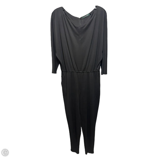 Jumpsuit By Lauren By Ralph Lauren In Black, Size: L