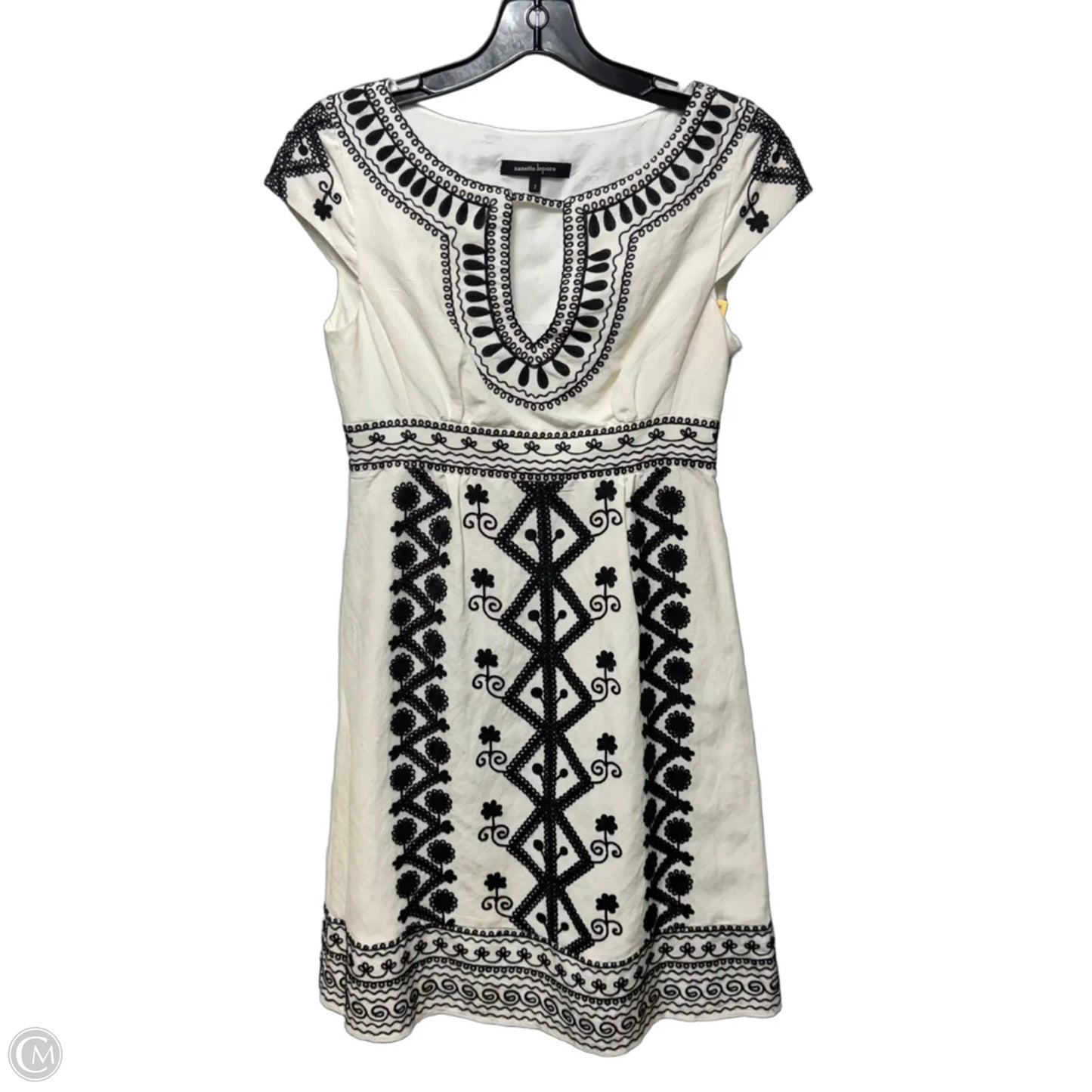 Embroidered Mini Dress By Nanette Lepore In Cream, Size: 2