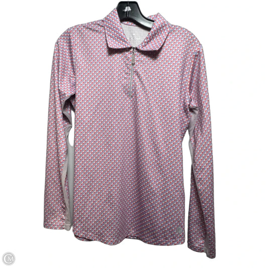 Athletic Top Long Sleeve Collar By Bette And Court In Checkered Pattern, Size: S