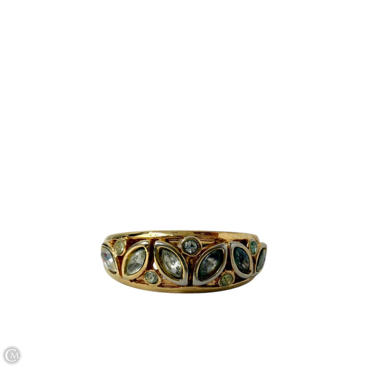 18K Gold Electroplate & Marquis Cut Multi Stone Statement Ring, Size: 8