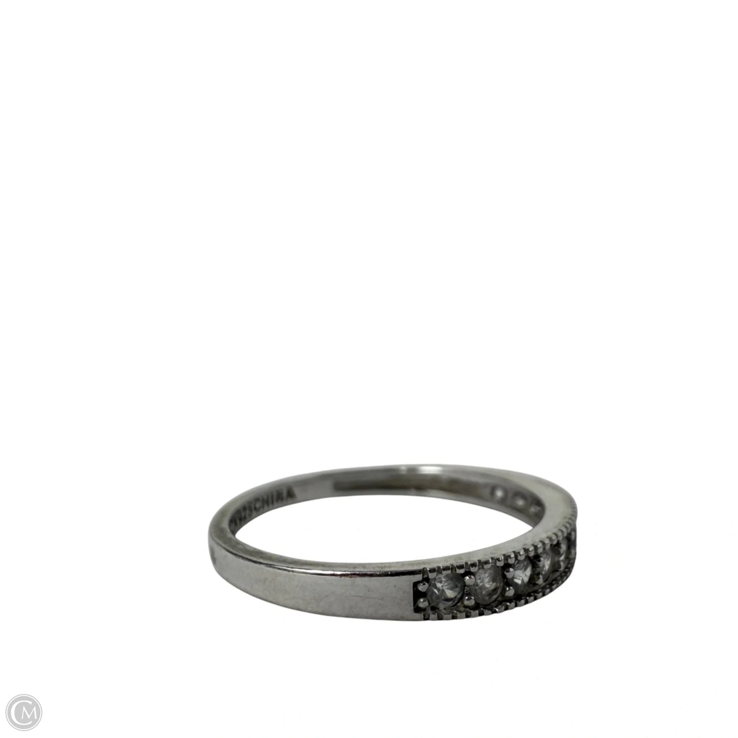 Sterling Silver & CZ Eternity Band, Size: 8