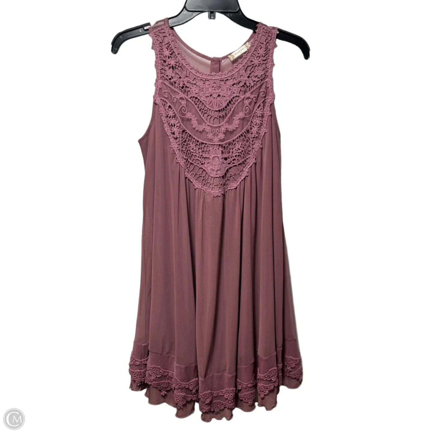 Mesh Embroidered Dress Casual Short By Altard State In Pink, Size: S