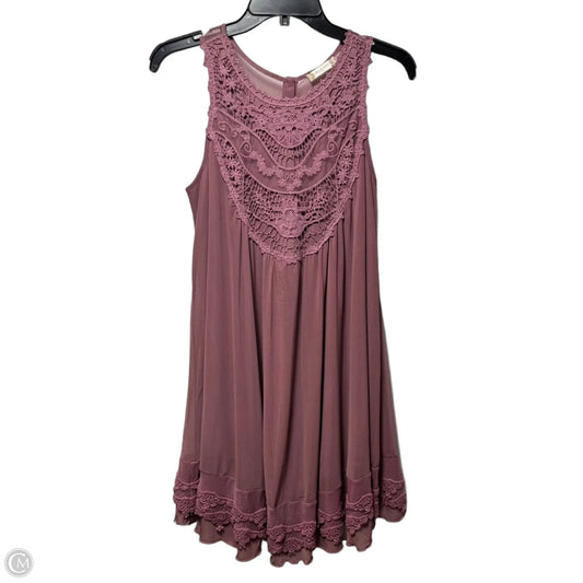 Mesh Embroidered Dress Casual Short By Altard State In Pink, Size: S