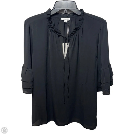 Top Short Sleeve By Olivia Grey In Black, Size: Xl