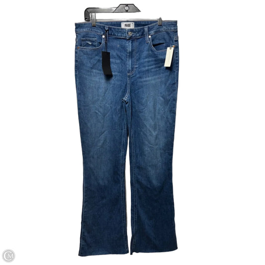 Laurel Canyon High Rise Bootcut Jeans By Paige In Blue Denim, Size: 14