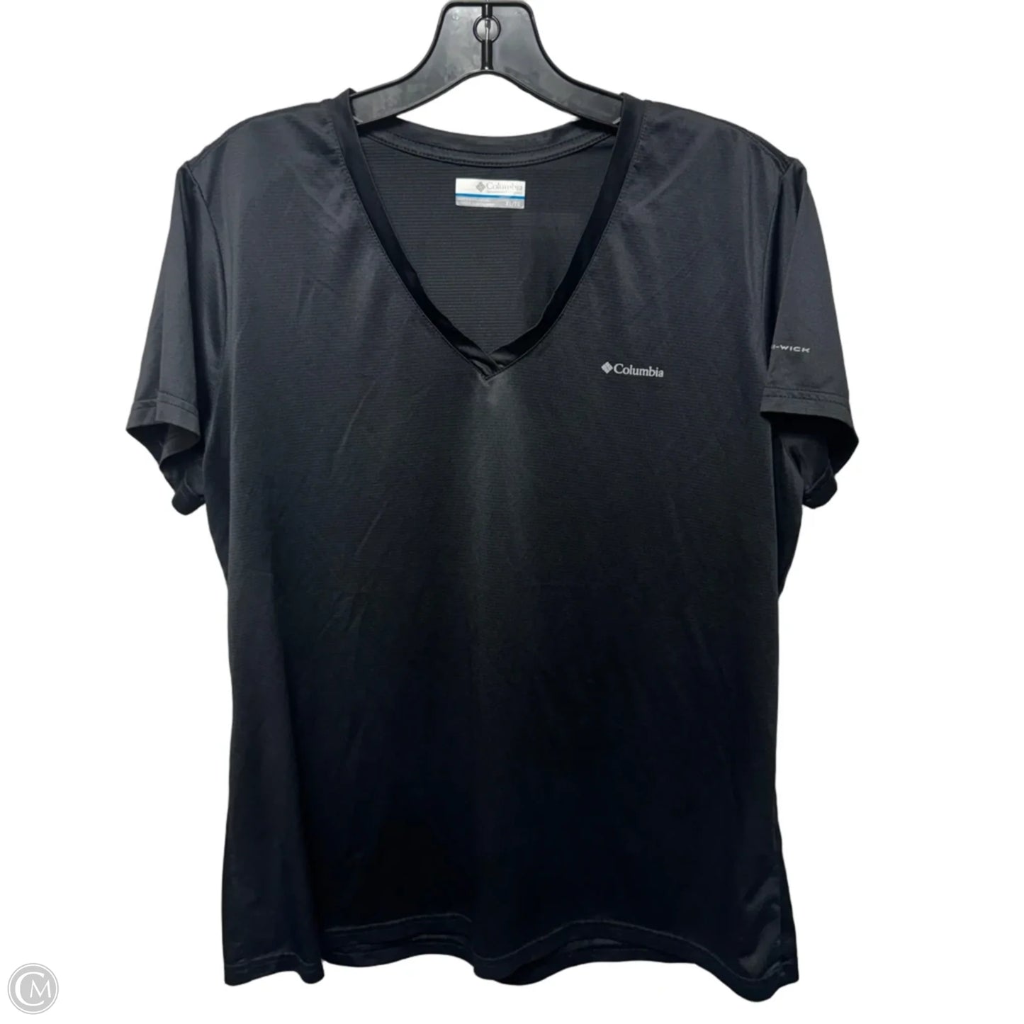 Athletic Top Short Sleeve By Columbia In Black, Size: Xl