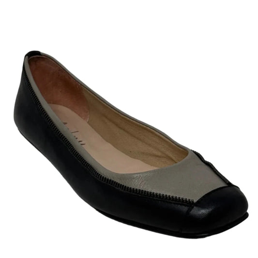 Leather Ballet Flats With Zipper DetailBy French Sole New York In Multi-colored, Size: 8