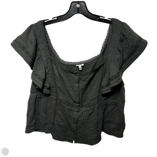 Top Short Sleeve By Aerie In Grey, Size: XXL