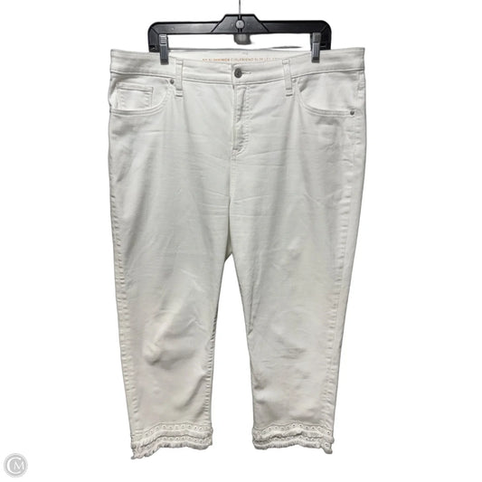Girlfriend Slim Crop Jeans By Chicos In White, Size: 16