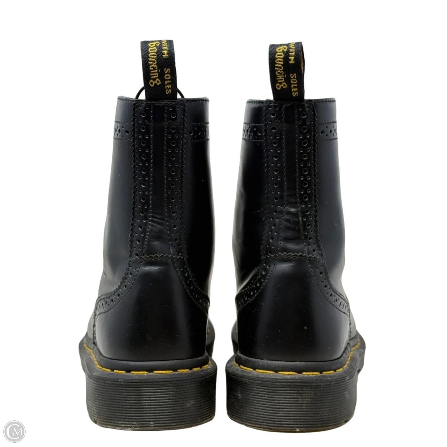 Bentley II Heart Black Leopard Combat Boots By Dr Martens In Black, Size: 7