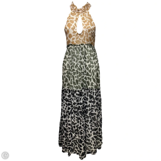 Keyhole Halter Dress Casual Maxi By Maeve In Multi-colored, Size: S