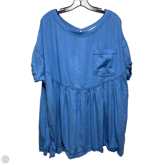 Top Short Sleeve By We The Free In Blue, Size: L