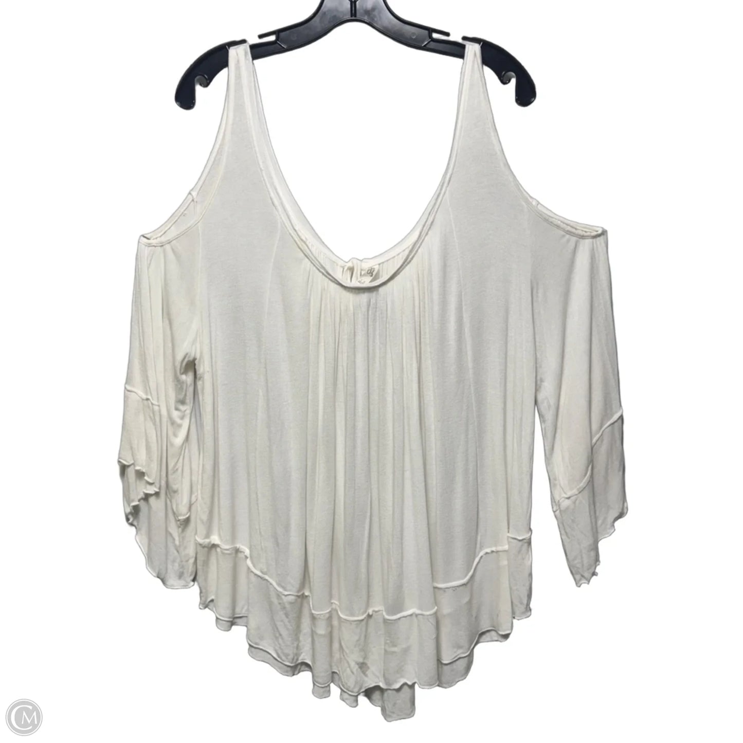 Cold Shoulder Top Long Sleeve By Free People In Cream, Size: Large
