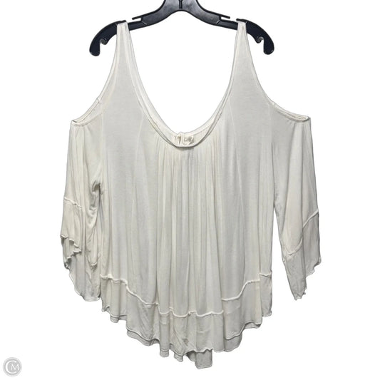 Cold Shoulder Top Long Sleeve By Free People In Cream, Size: Large