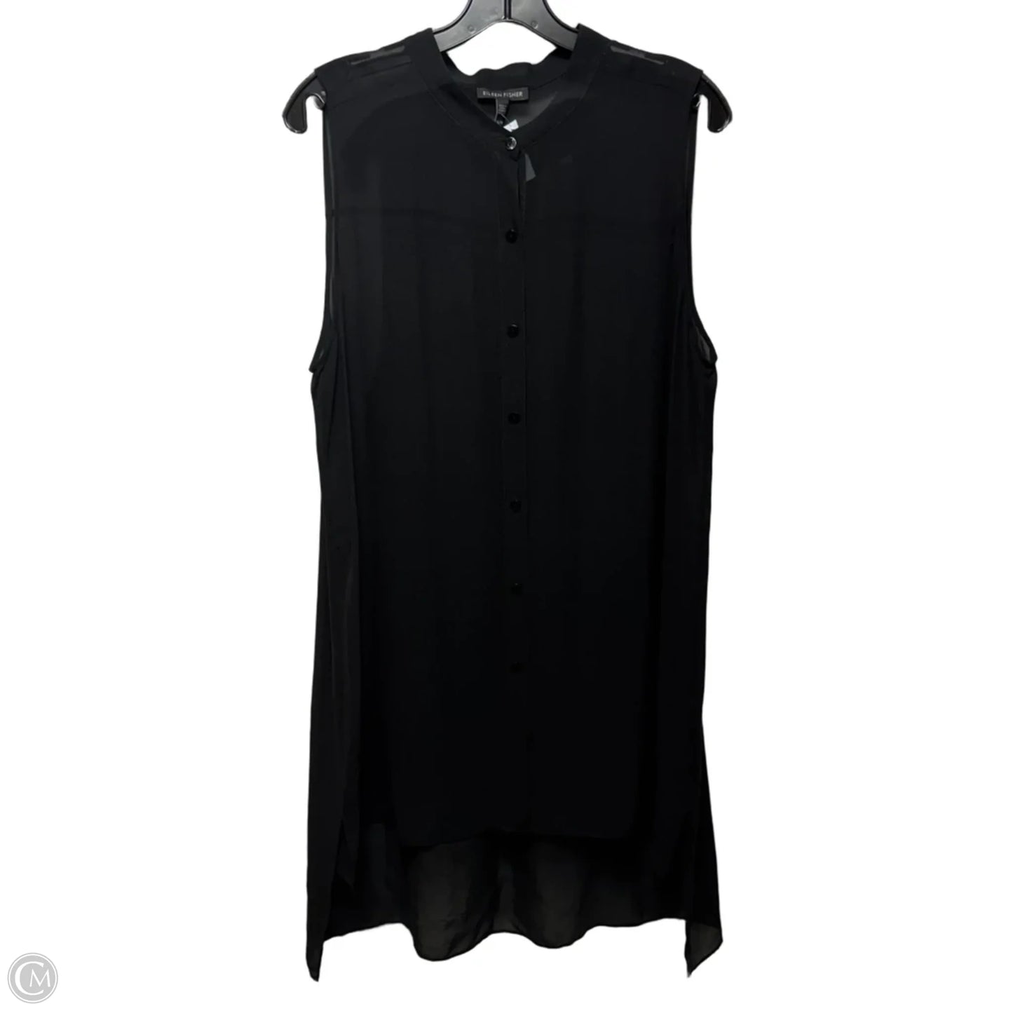 Silk Tunic Sleeveless By Eileen Fisher In Black, Size: XL