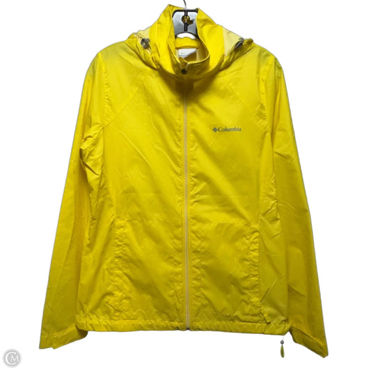 Jacket Windbreaker By Columbia In Yellow, Size: M