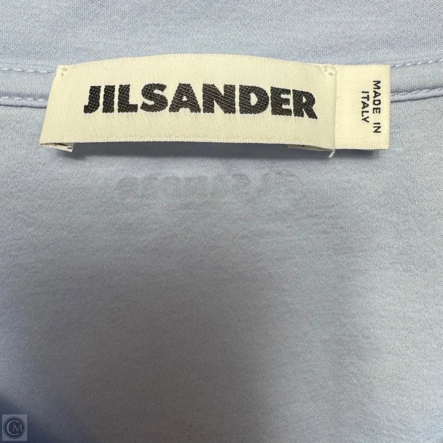 Cotton Short Sleeve V-Neck T-Shirt By Jil Sander In Blue, Size: M