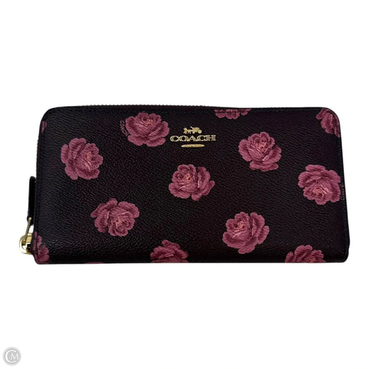 Long Zip Around Wallet Designer By Coach, Size: Large