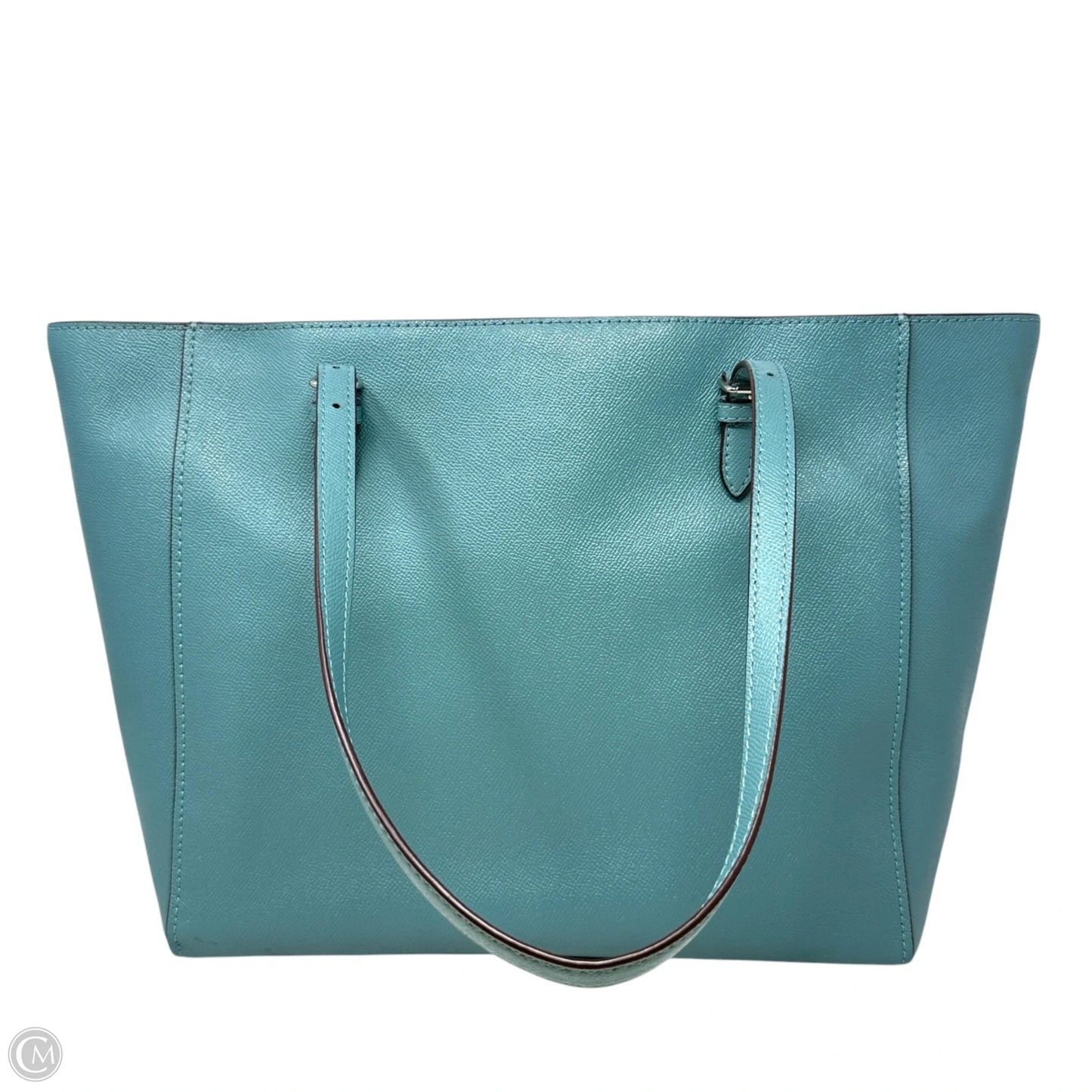 Turnlock Tote in Crossgrain Leather Designer By Coach, Size: Large