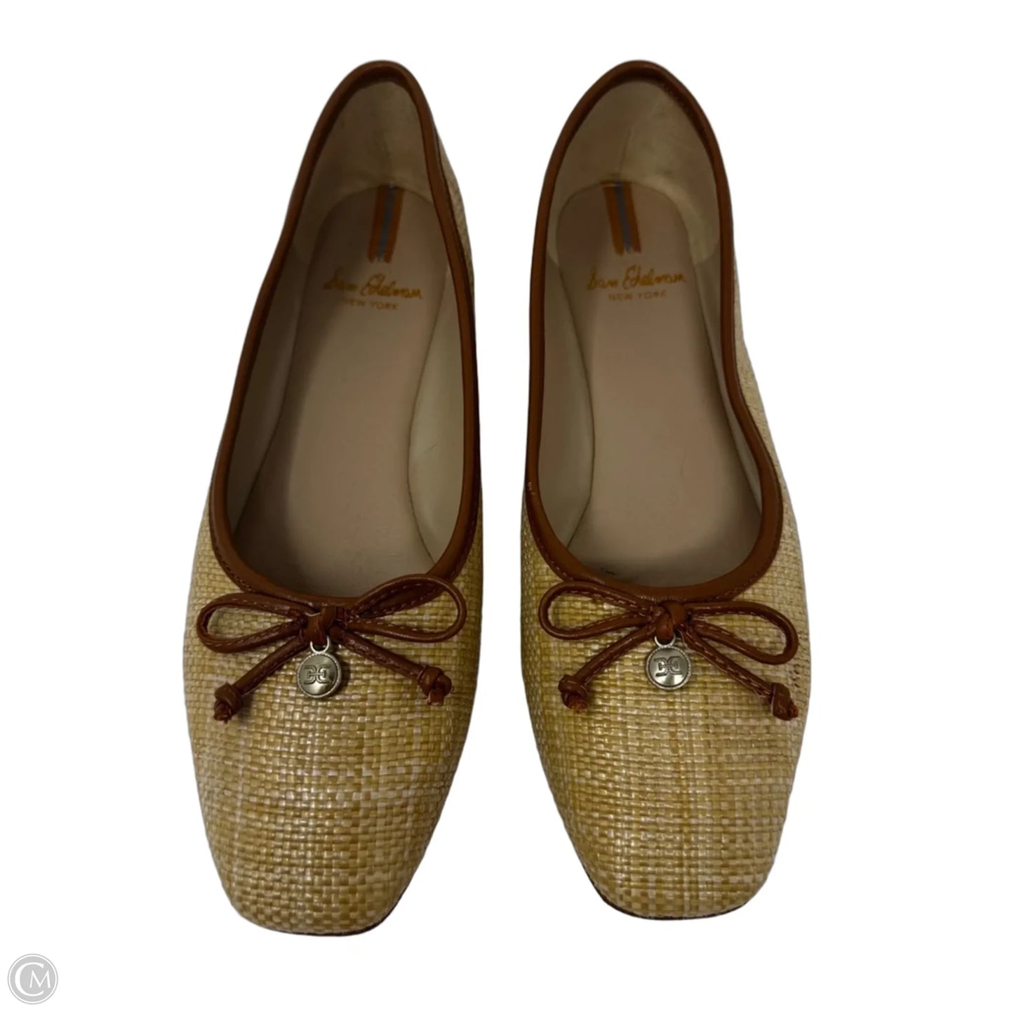 Woven Ballet Flats Shoes By Sam Edelman In Tan, Size: 6