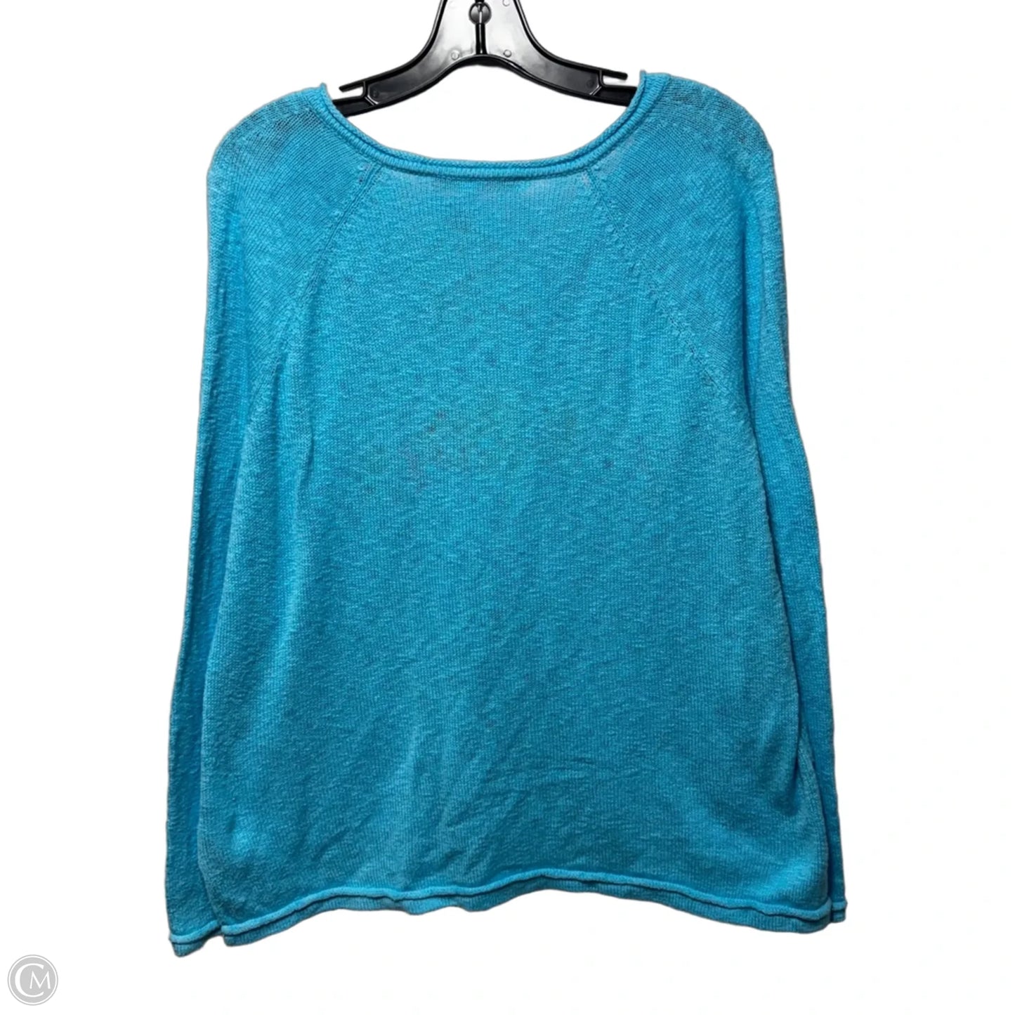 Danette V-Neck Sweater Designer By Lilly Pulitzer In Seabreeze Blue Paradise Intarsia, Size: L