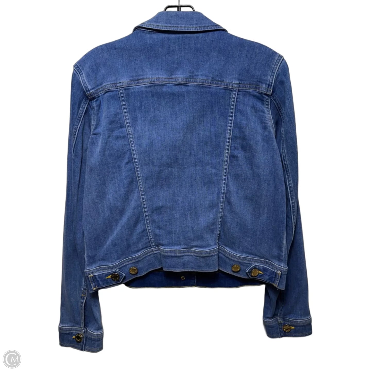 Seaspray Denim Jacket Designer By Lilly Pulitzer In Blue, Size: L
