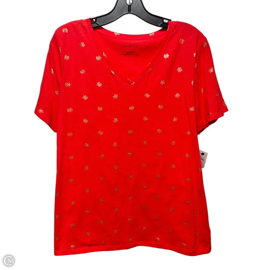 Top Short Sleeve By Talbots In Coral, Size: L