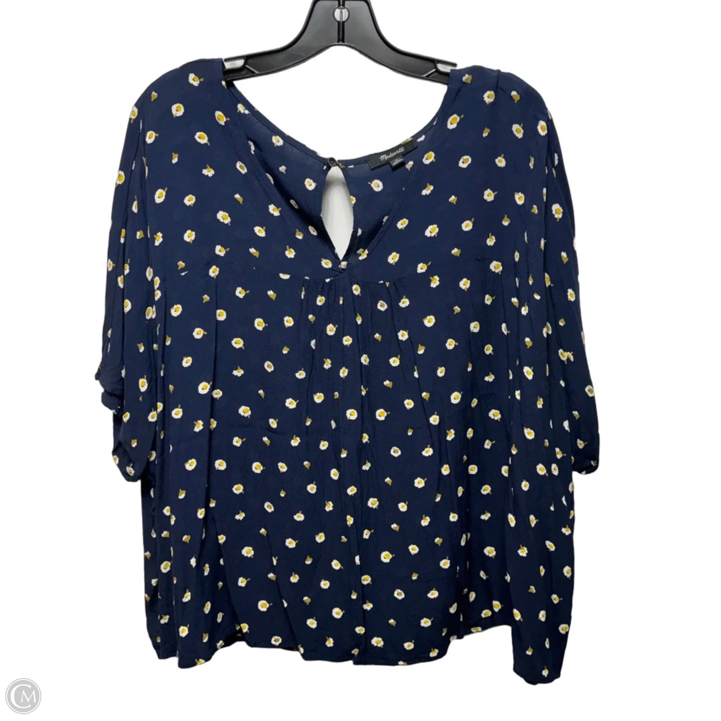Top Short Sleeve By Madewell In Floral Print, Size: 3x