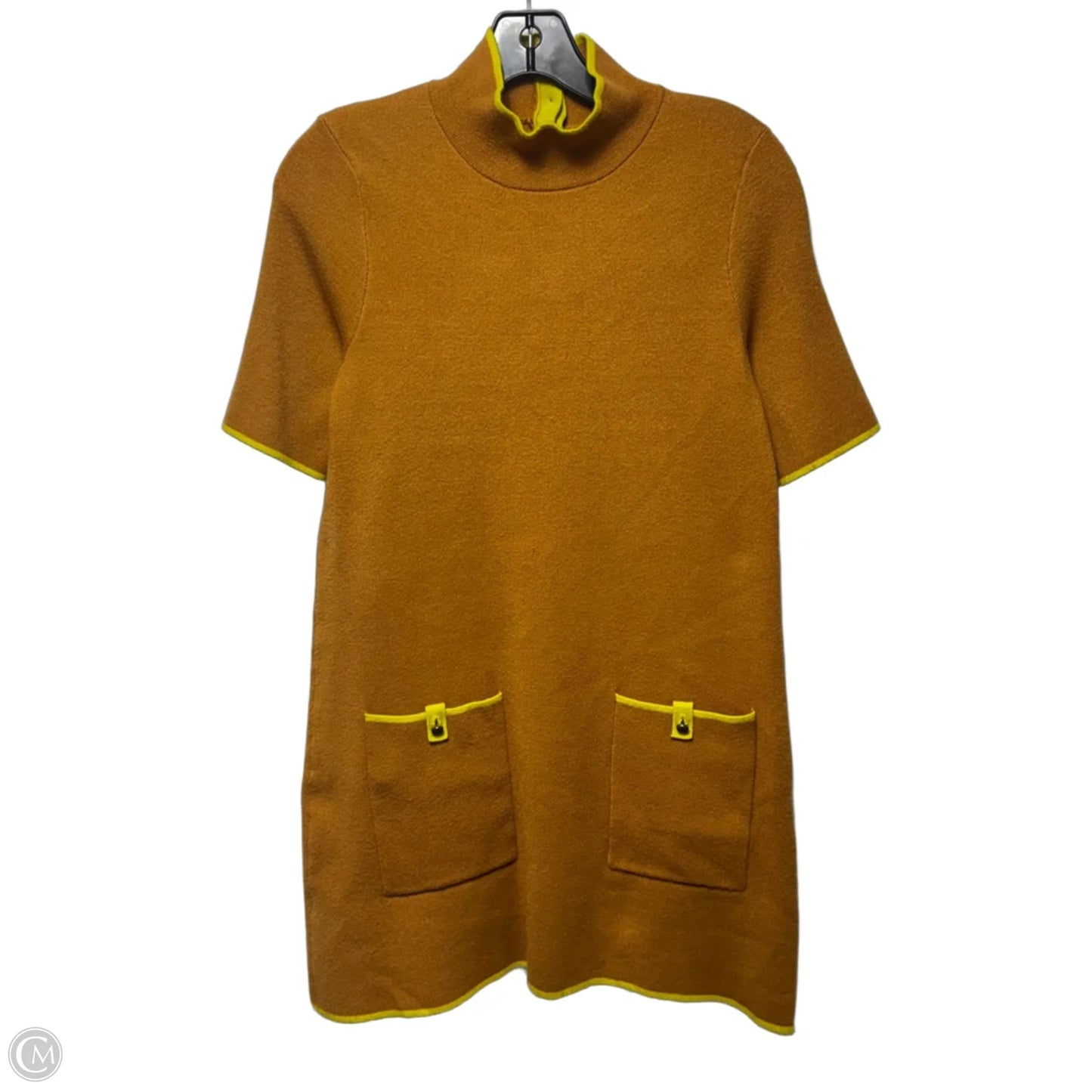 Knit Dress Casual Short By Maeve In Tan, Size: S