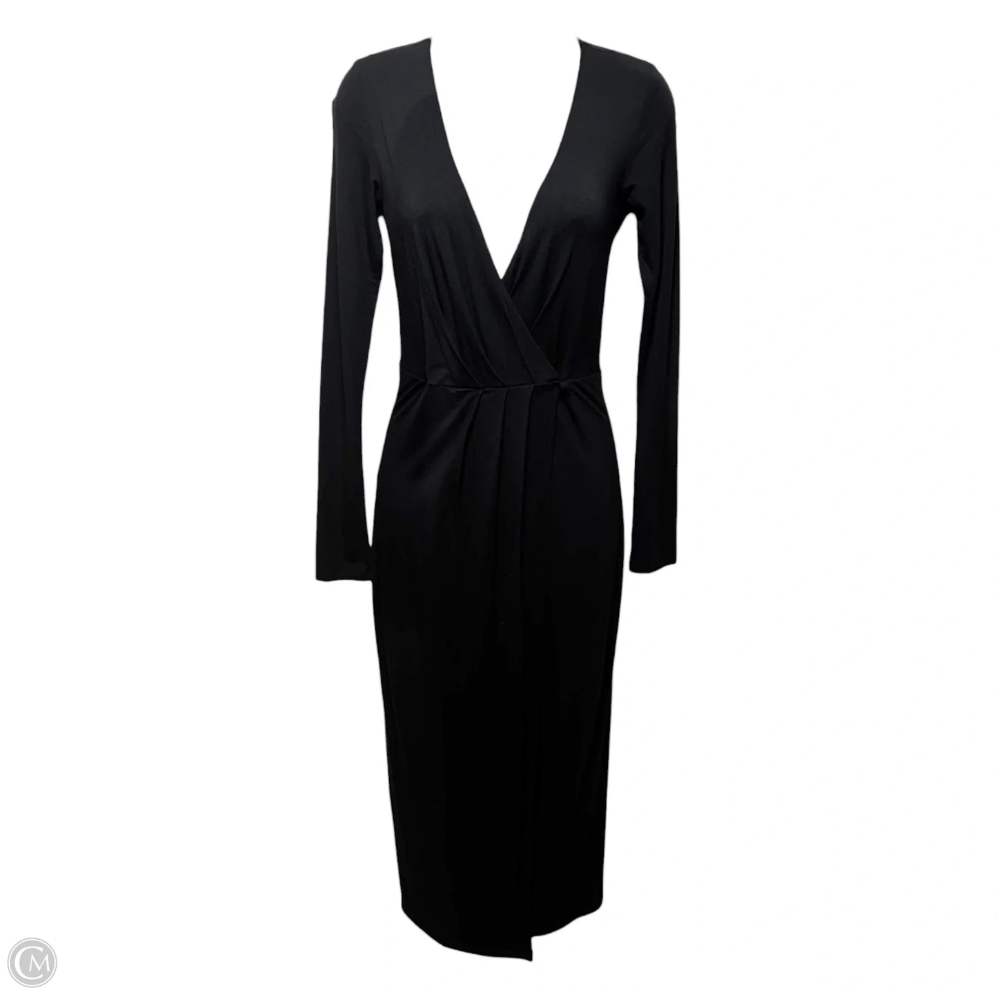 Touch Wrap Midi Dress By Good American In Black, Size: 0