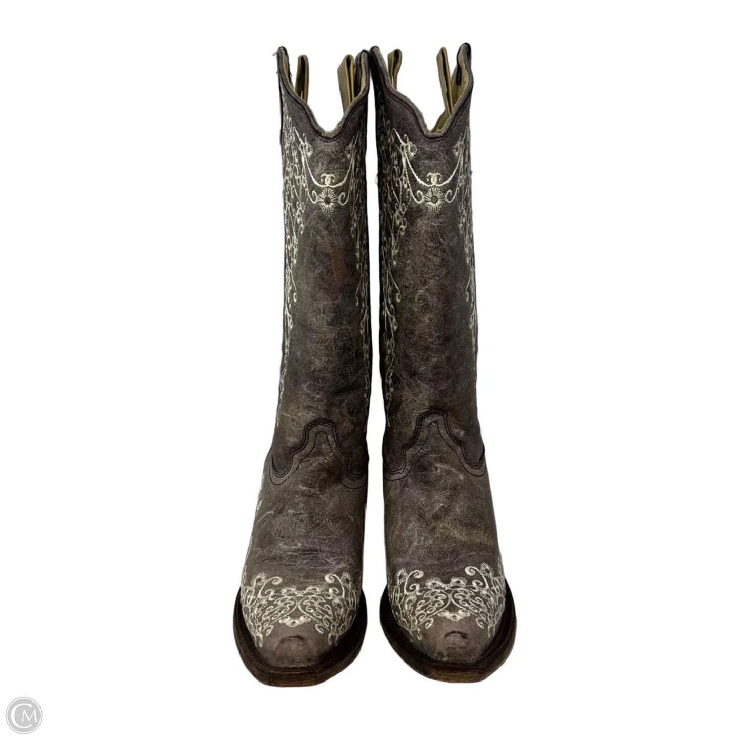 Crater Embroidered Boots Western By Corral In Brown, Size: 8