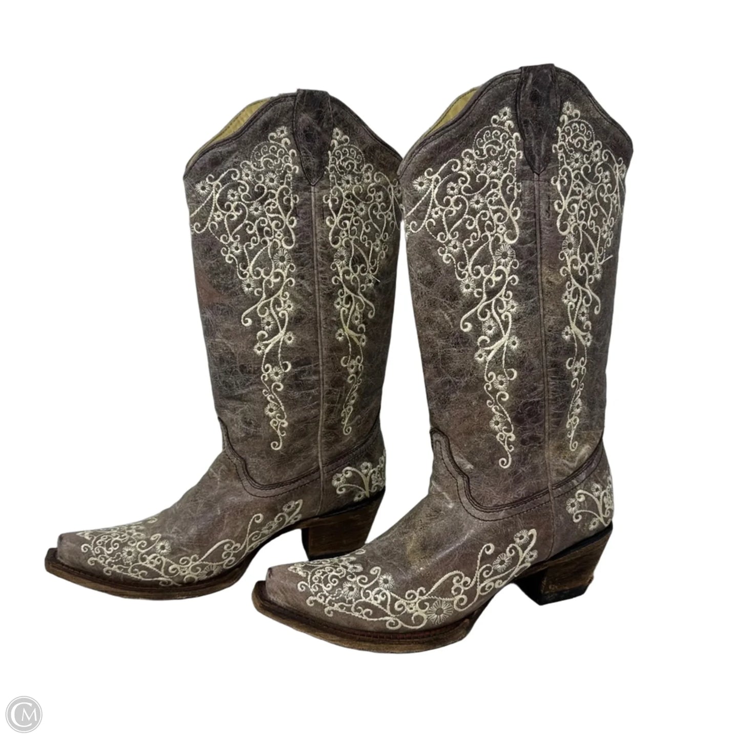 Crater Embroidered Boots Western By Corral In Brown, Size: 8